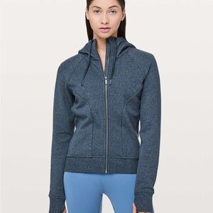 Lululemon Huddle & Hustle Zip Up Hoodie Speckled Blue Size 2